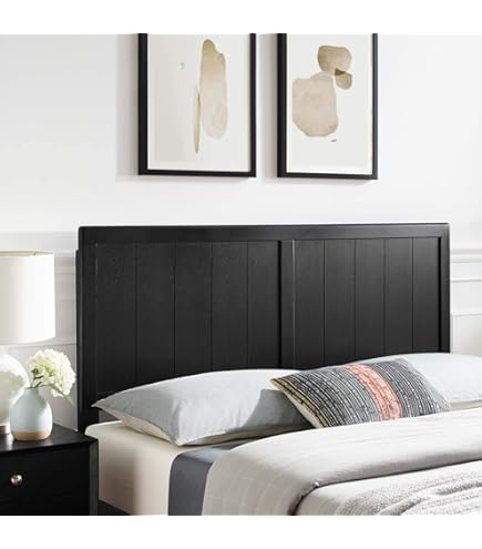Amazon.com - Modway MOD-6216-BLK Robbie Twin Wood Headboard, Black